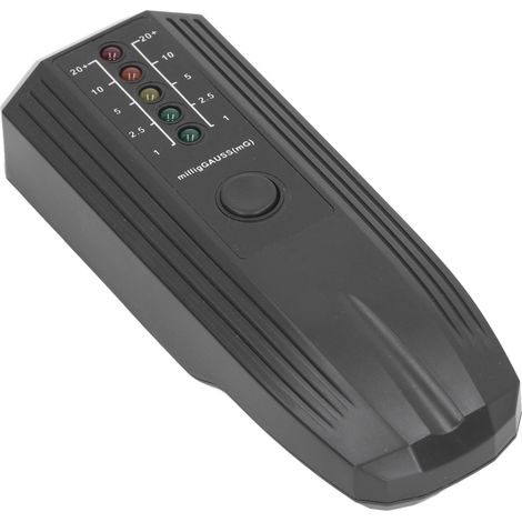 EMK-Messgerät mit farbiger LED-Anzeige, Detektor für elektromagnetische Strahlung, 50–60 Hz, Schwarz (1/5)