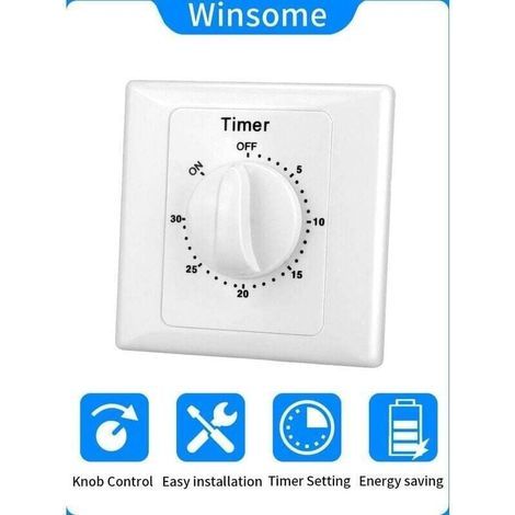 AC 220 V Interrupteur Minuterie Pompe Haute Performance Commande Électronique Compte à Rebours Mécanique Socket Time Switch-30min (1/4)