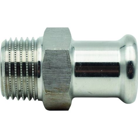 Manchon à presser avec filetage mâle 1,5 mm - DN 42 - 1"1/2 M acier inoxydable