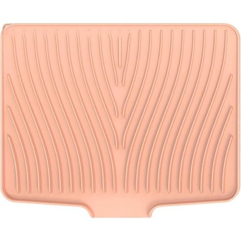 Tapis égouttoir en silicone pour vaisselle et couverts, rose (1/5)