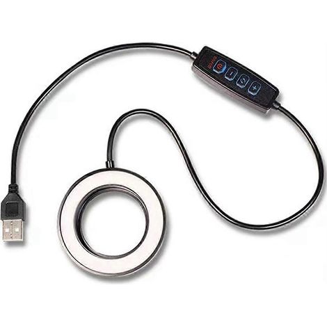 Anneau lumineux LED 7W 67mm à intensité variable pour éclairage d'appoint-- (1/5)