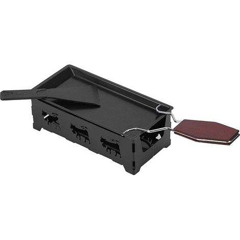Mini Raclette - Plaque À Fromage Chauffée À La Bougie - Antiadhésive En Acier Au Carbone - Pour Intérieur Et Extérieur - Lot De 1 (1/5)