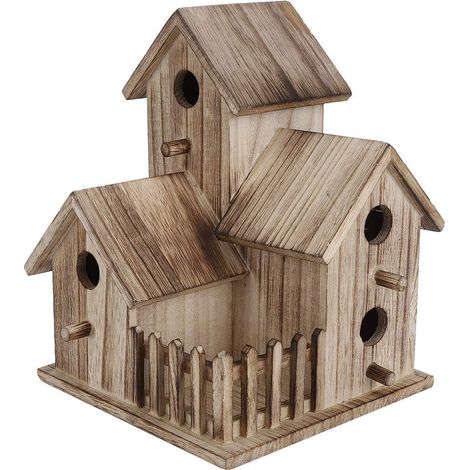 Casetta per uccelli in legno – piccola casetta nido sospesa – giardino esterno – decorazione per patio – casetta per uccelli