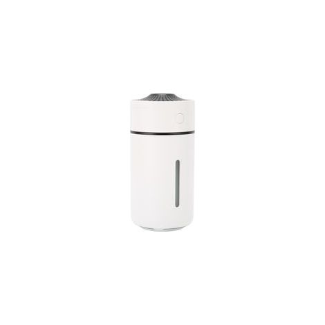 Humidificateur de voiture ultra-silencieux et portable, mini humidificateur USB avec 2 modes de brumisation, idéal pour la voiture, le bureau, la chambre à coucher (blanc). (1/5)
