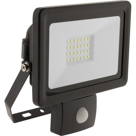 – Projecteur LED étanche 30W – Détecteur de mouvement – Étanchéité IP44 – 2400 Lumens – 6500 Kelvin – Classe énergétique A+