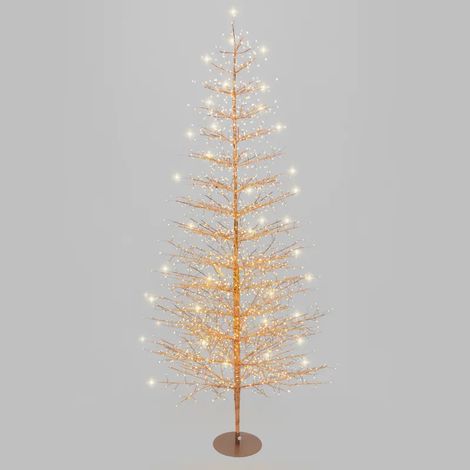 Arbre lumineux Conique TILLEUL Or Rose H210cm Ø100cm 1856 MicroLED Blanc Chaud Fixe/Flash Lotti (1/5)