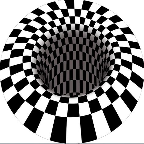 Tapis circulaire stereoscopique Tapis illusion 3D, 60 60cm (1/5)