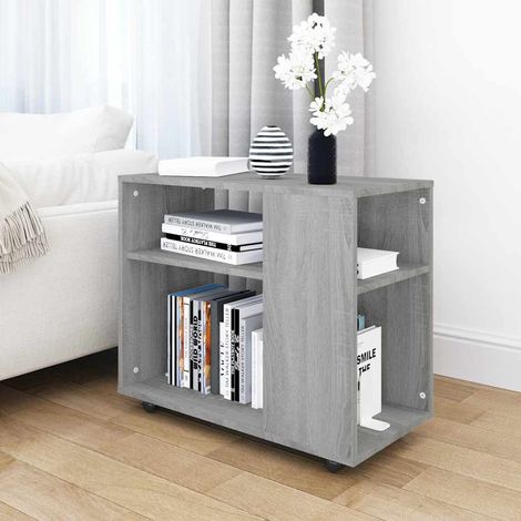 Table d'appoint Bout de canapé Table Basse Sonoma gris 70x35x55 cm Bois d'ingénierie NXETH530181 (1/5)