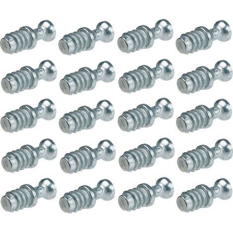 Lot de 20 goujons d'assemblage 7mm – Fixation boîtier cylindrique pour meubles en bois – Vissage direct pour panneaux légers (1/5)