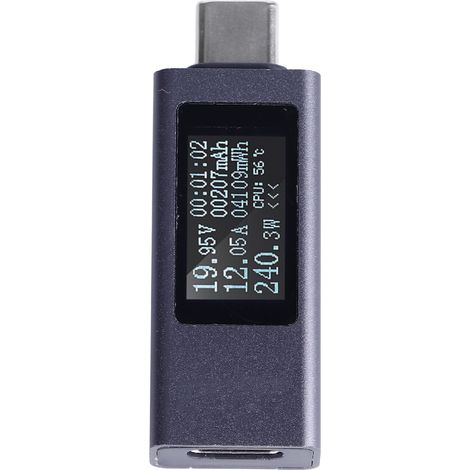Tester di tipo C da 12 A, voltmetro PD CC ad alta corrente, multimetro USB per la ricarica del telefono. (1/5)