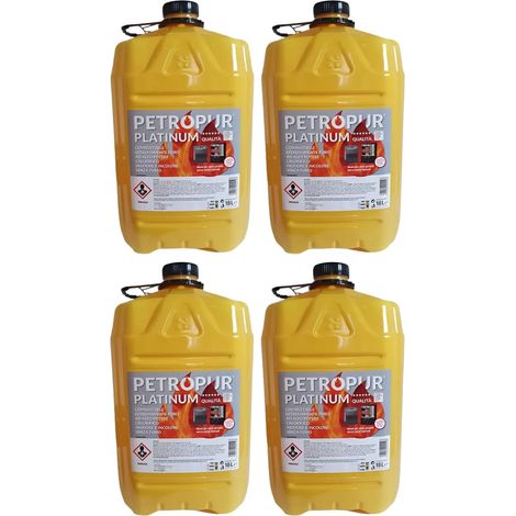 Combustibile Liquido Puro 18L 4 Taniche Riciclabile per Stufe Portatili