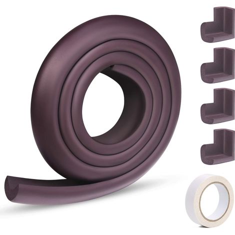 1 Rouleau Mousse Protection, 2 Mètres Bordure Meuble, 4 Coins Angle, Adhésif Inclus, Sécurité Bébé