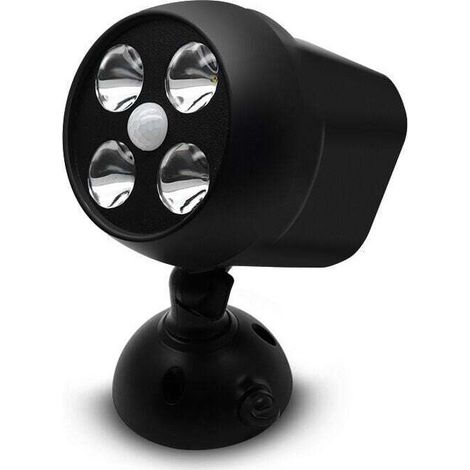 Bardusch-Lampe d'extérieur étanche avec détecteur de mouvement, projecteur LED sans fil, éclairage de sécurité pour escaliers, couloirs, jardins et terrasses. (1/4)