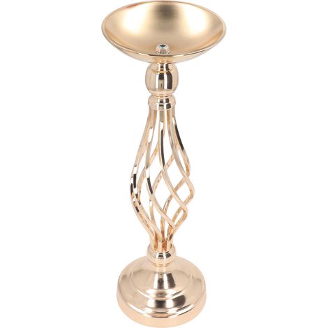 Bougeoir en fer torsadé doré, décoratif pour mariage, porte-bougie ornemental, paire de chandeliers de table (1/5)