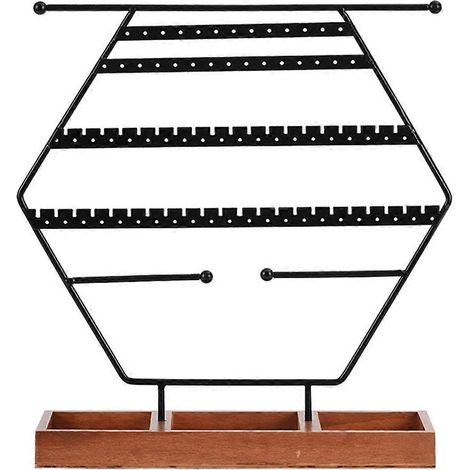Présentoir à bijoux hexagonal simple - Étagère de rangement pour bijoux (1/5)