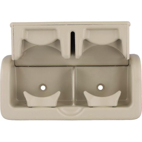 Ensemble porte-gobelet de console de siège arrière pour voiture beige (1/5)