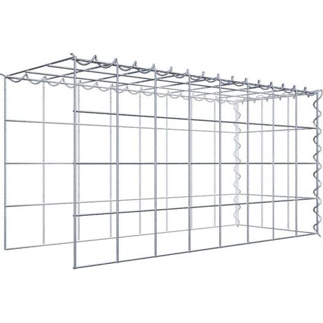 Gabiondeco - Gabion - Element de prolongation en hauteur et en longueur 80 cm x 40 cm x 30 cm (L x H x P). maille 10 x 10 cm. Spirale. Attention  il manque deux gril... (1/5)