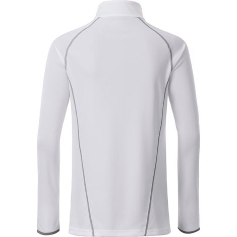 JAMES & NICHOLSON JN Ladies' Sports Shirt Longsleeve JN497 white/silver Größe L (1/4)