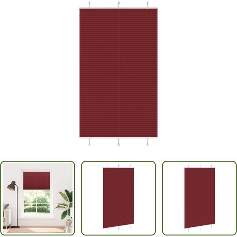Sichtschutz - Plissee Bordeauxrot 120x200 cm Stoffbreite 119,4 cm Polyester (1/5)