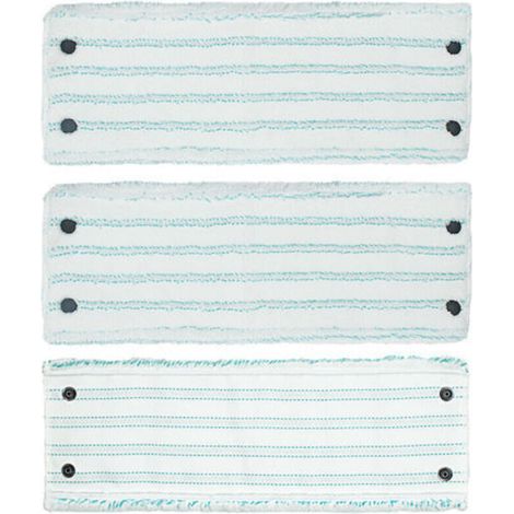 Serpillères de rechange, serpillères en microfibre pour têtes de rechange pour serpillères Leifheit Clean Twist M Micro Duo, chiffon, 3 pièces