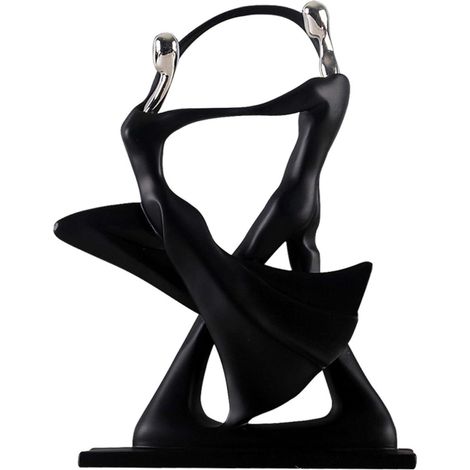Décoration de Sculpture de Couple Ornement en résine, Figurines de Danse de Bureau Statue Abstraite de Danse de Couple avec Base rectangulaire pour la décoration de la Maison et du Bureau (1/5)