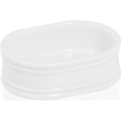 Porte-savonsavon à poser blanc en porcelaine mod. impero (1/2)