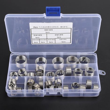 Kit de réparation de filetage de bouchon de vidange de voiture (35 pièces) - Outil d'insertion de taraud (1/5)