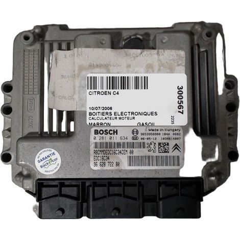 [PRODUIT D'OCCASION] Calculateur Moteur CITROEN C4 ♻️ Ref Oe. Edc16c34psa - Garantie à vie (1/5)