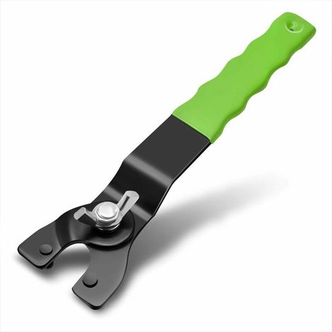 Clé universelle pour meuleuse d'angle - 10-30 mm - Clé à broche réglable -Ajustement exact - Pour toutes les marques de meuleuses d'angle - Vert, (1/5)