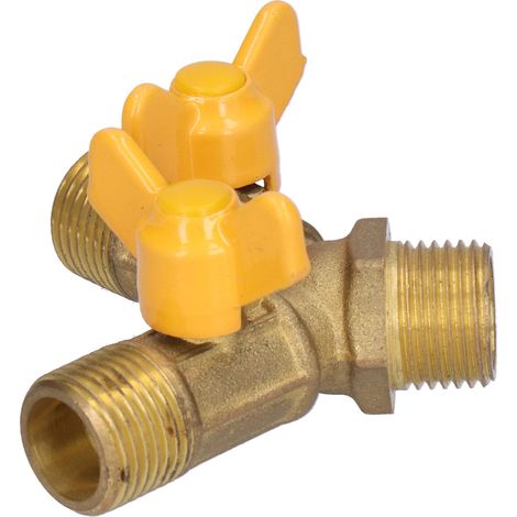 Robinet à bille à 3 voies pour gaz combustible, filetage mâle G1/2, raccord pour appareil à gaz combustible