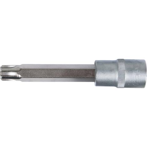 Douille tournevis 1/2'' M12 - Version longue - En Chrome Vanadium - Finition chromée satinée