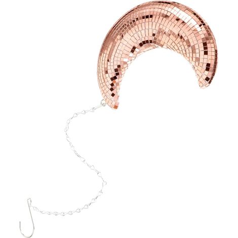 coration Suspendue Boule Disco Forme Lune R tro Miroir pour (1/5)