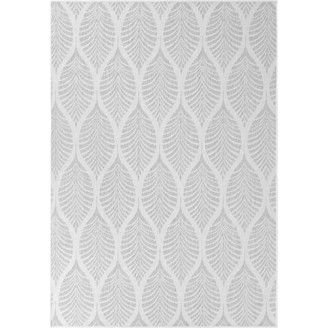 Tapis exterieur 160x160 cm Beige Rond Géométrique