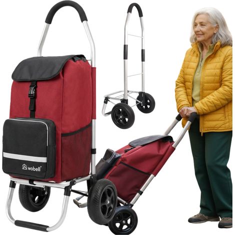 Borsa per la spesa Wobell, grande, leggera e impermeabile con tasca termica, 45 litri. (1/5)