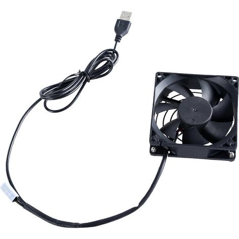 Ventilateur USB 80 mm pour armoire avec contrôle thermostatique pour un refroidissement efficace des appareils électroniques et des appareils ménagers, multicolore (45 degrés Celsius) (1/5)
