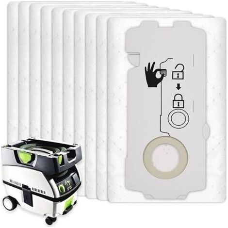 Sac filtre SelfClean SC-FIS-CT MINI/MIDI-2/5 - FESTOOL - 10 pièces - 204308 (1/4)