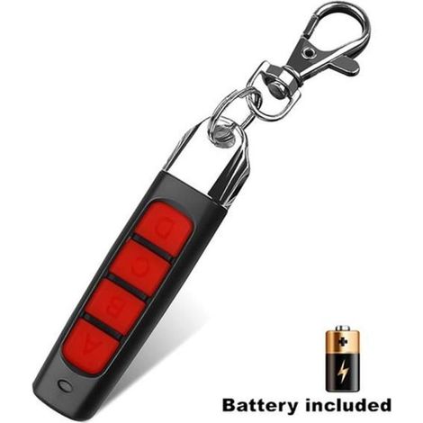 1 télécommande duplicateur 4 canaux, 433 MHz, clonage code voiture et portail, compatible ouvre-porte de garage, usage résidentiel et professionnel