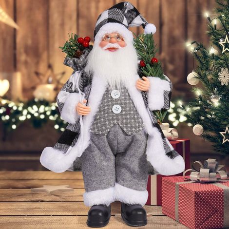 Santa Claus - 32 cm - Peluche Décoratif Noël - Intérieur Maison Bureau - 1 Pièce (1/5)
