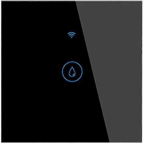 Chauffe-eau intelligent Tuya 40A avec Wi-Fi, interrupteur tactile, minuterie pour climatiseur et éclairage, compatible avec l'application murale UE et Alexa Home (noir). (1/5)