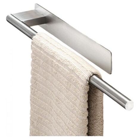 Self-adhesive towel rack without drilling in 304 brushed silver stainless steel, for bathroom and kitchen, easy installation (1/5)