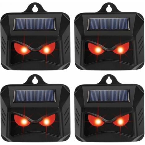 Lumière solaire de contrôle des prédateurs 4-Pack - Dissuasion de renards pour les jardins - Répulsif pour animaux - Dispositifs répulsifs pour cerfs - Répulsif pour chats - Répulsif pour renards (1/4)