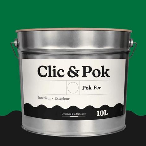 Peinture Fer Antirouille – Métal Extérieur Intérieur, Satinée, Protection Rouille - 10L - RAL 6029 - Vert menthe