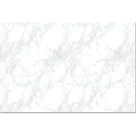 SALPICADERO DE COCINA Minimalista - Blanco - Vetas grises 120x80 cm (1/3)