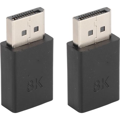 Adaptateur DisplayPort Mâle vers Mini DP Femelle 2 Pièces, 8K Haute Résolution, Compact Léger Convertisseur de Câble (1/5)