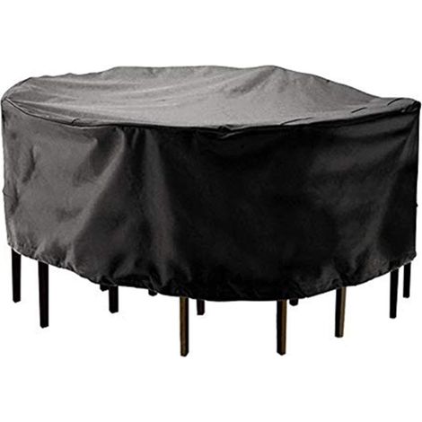 Funda protectora para muebles de jardín, funda para mesa redonda, impermeable y duradera, resistente a los rayos UV.