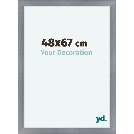 yd. - Cadre photo 48x67 - Aluminium Brosse - MDF - Como (1/5)