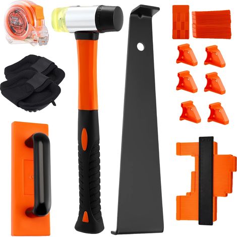 Kit d'installation de revêtement de sol, outils complets, conception précise, Orange (1/2)