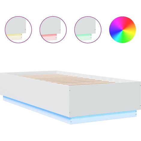Maison Exclusive - Giroletto con Luci LED Bianco 100x200 cm in Legno Massello
