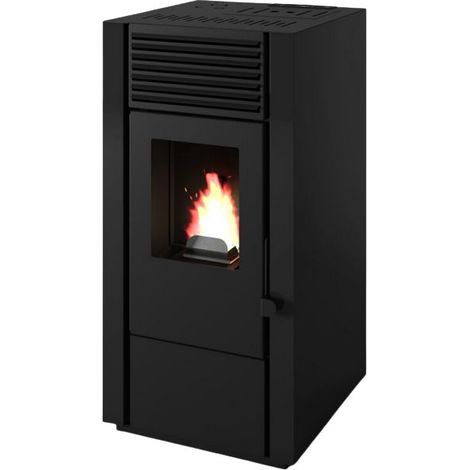 Punto Fuoco – Poêle à granulés canalisable 8 kW – Capacité de chauffe 200 m³ – Écran LCD – Sortie des fumées arrière/supérieure – Classe énergétique A+