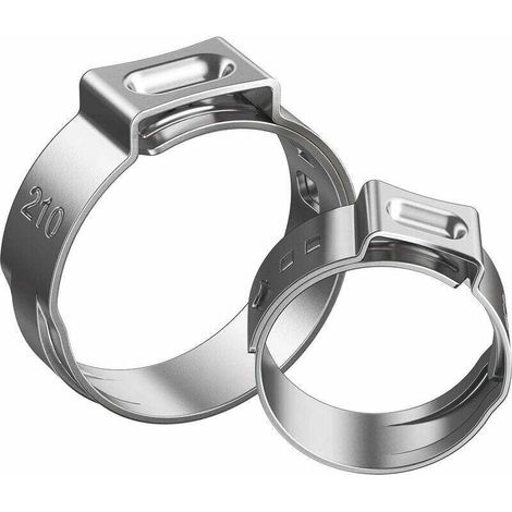 AMTOVL 130 Stück Edelstahl-Schlauchschellen, 7–21 mm, Schlauchschellen, Edelstahl-Schlauchschelle, TÜV-zertifiziert, zur Befestigung flexibler Schläuche